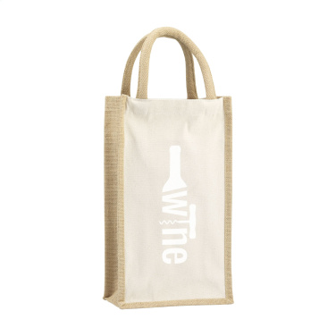 Logo trade promotional items picture of: Jute Canvas Double Wine Bag