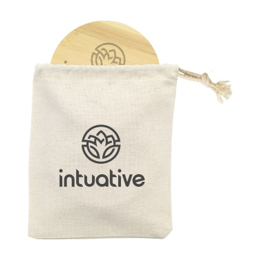 Logo trade business gift photo of: Bamboo Coaster Set