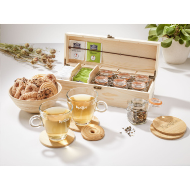 Logo trade promotional giveaways picture of: Bamboo Coaster Set