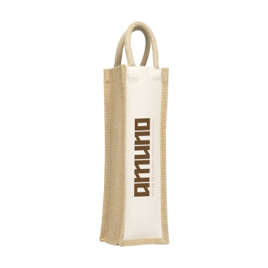 Logotrade promotional product image of: Jute Canvas Wine Bag