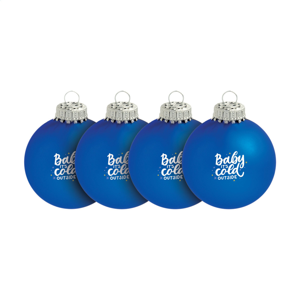 Logo trade corporate gifts picture of: Christmas Bauble Ø 6 cm - set of 4 - Made in Europe