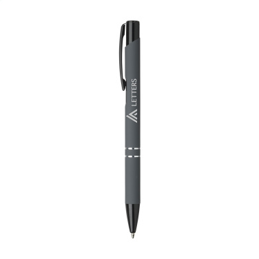 Logo trade promotional product photo of: Ebony Rubberised pen