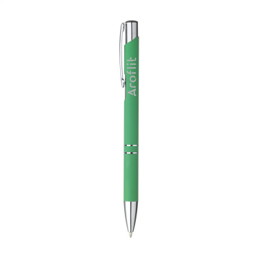 Logo trade promotional merchandise picture of: Ebony Soft Touch Accent pen