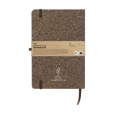 Logo trade promotional giveaways picture of: CoffeeGround Cork Paper Notebook A5