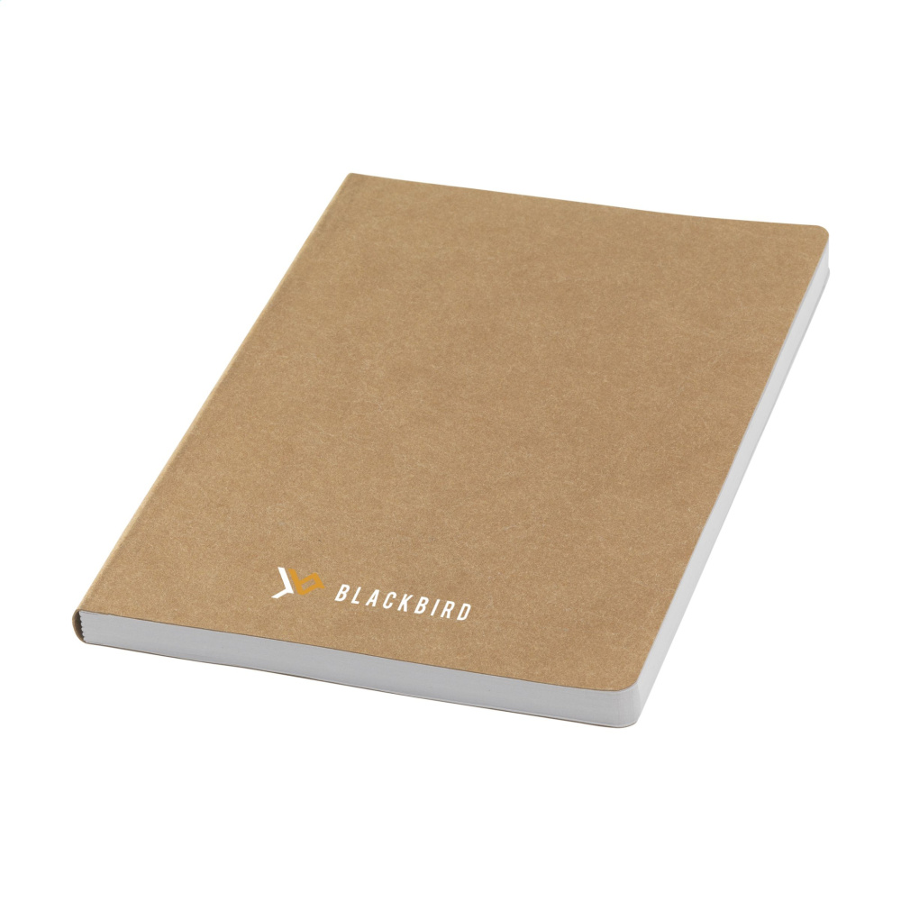 Logo trade promotional merchandise photo of: Paper Notebook GRS Washable Kraft Cover A5