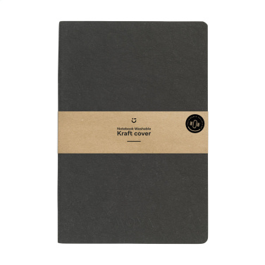 Logo trade promotional merchandise picture of: Paper Notebook GRS Washable Kraft Cover A5