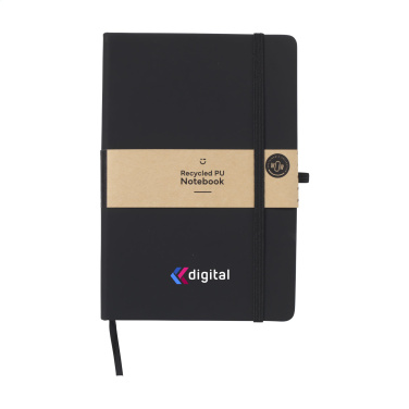 Logo trade promotional gift photo of: Recycled GRS PU Paper Notebook A5