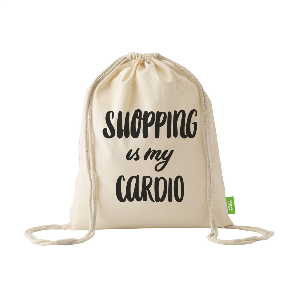 Logo trade promotional product photo of: Organic Cotton GOTS Promo (140 g/m²) backpack
