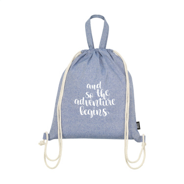 Logo trade promotional merchandise image of: GRS Recycled Cotton PromoBag Plus (180 g/m²) backpack