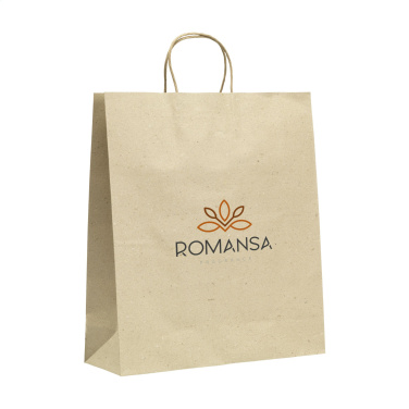 Logotrade promotional gift picture of: Leaf It Bag recycled grass paper (120 g/m²) XL