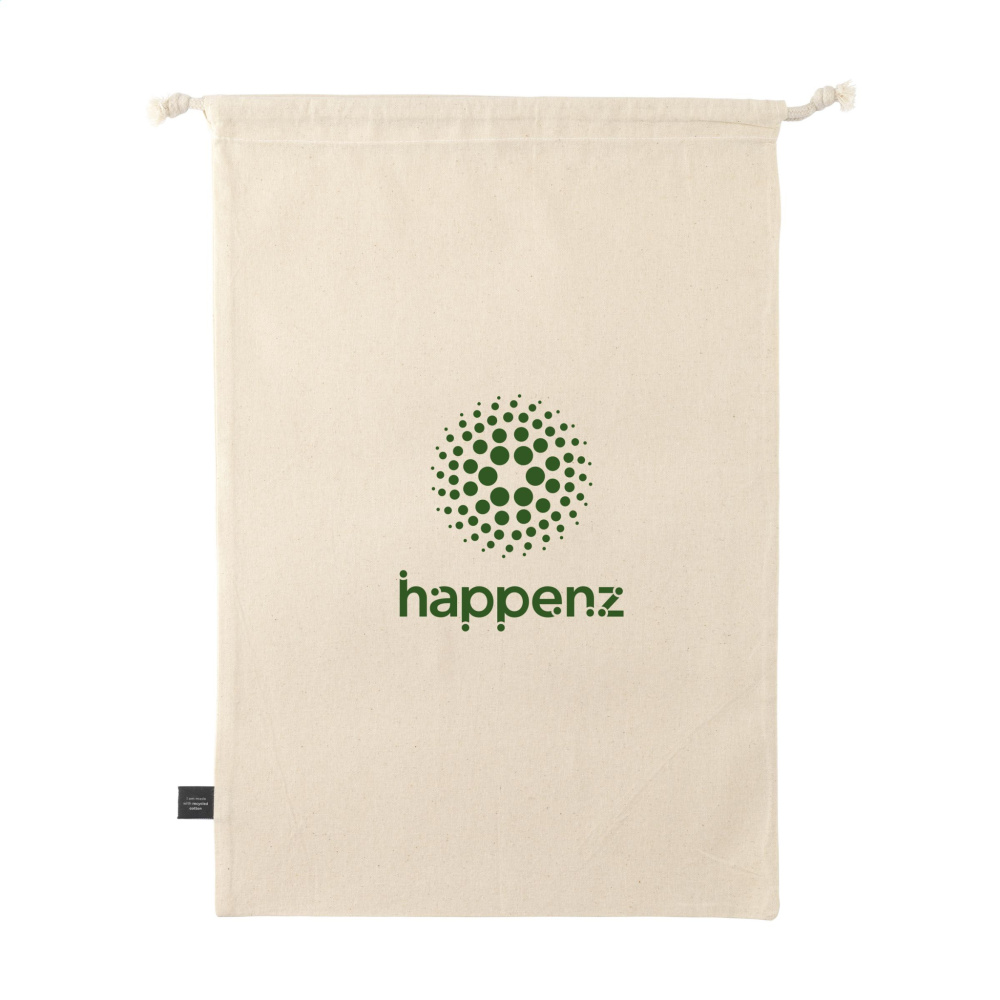 Logo trade promotional giveaways picture of: Gift Pouch Natural GRS Recycled Cotton (150 g/m²) L