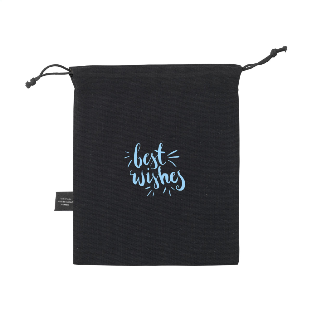 Logo trade corporate gifts picture of: Gift Pouch GRS Recycled Cotton (150 g/m²) S