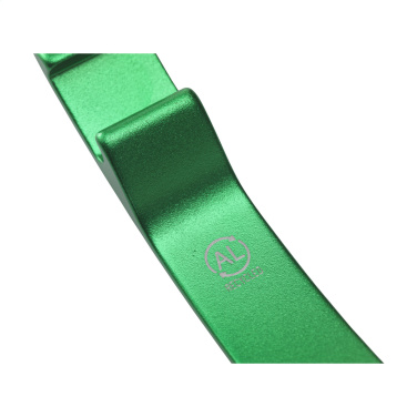 Logo trade promotional item photo of: Alu Opener GRS Recycled keyring