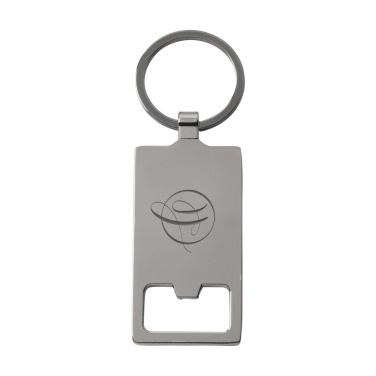Logo trade promotional items image of: Sammy bottle opener / keyring