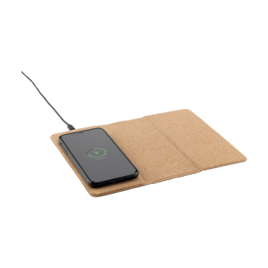 Logotrade promotional item image of: Cork Wireless Charging Mousepad