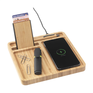 Logo trade promotional merchandise photo of: Bamboo Organizer charger