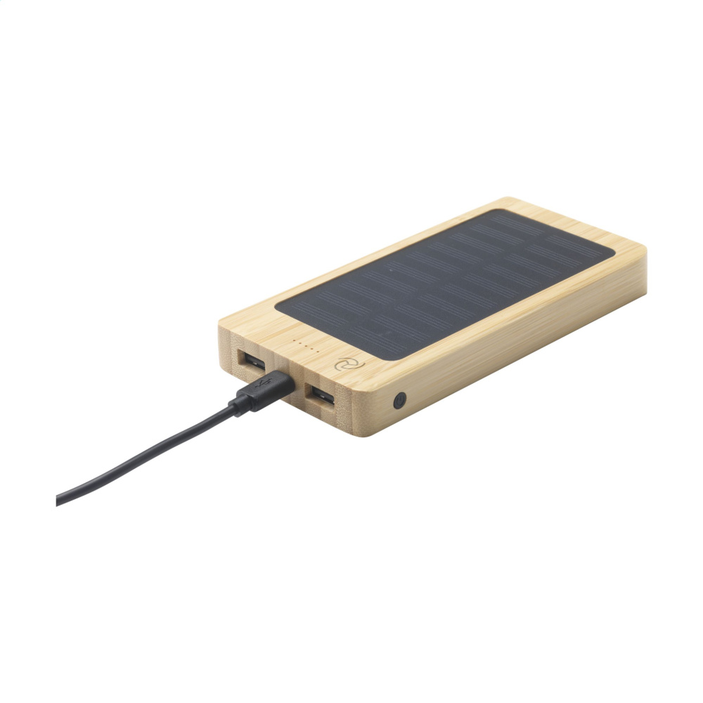 Logo trade promotional products image of: Solar Powerbank 8000+ Wireless Charger