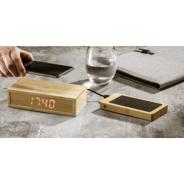 Logo trade promotional item photo of: Solar Powerbank 8000+ Wireless Charger
