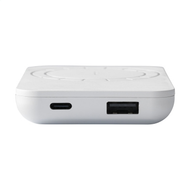 Logo trade promotional merchandise photo of: Force Magnetic RCS Recycled Wireless Powerbank 5000
