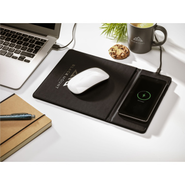 Logo trade promotional gifts image of: RCS Recycled Wireless Charging Mousepad