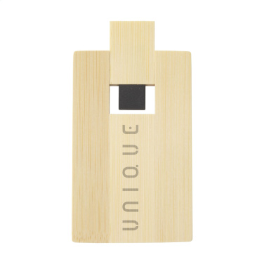 Logo trade promotional merchandise picture of: CreditCard USB Bamboo 64 GB
