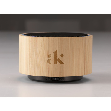 Logo trade advertising products image of: Wave Bamboo Wireless Speaker