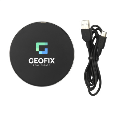 Logo trade advertising products image of: Tecco GRS Recycled Alu 15W Wireless Charger