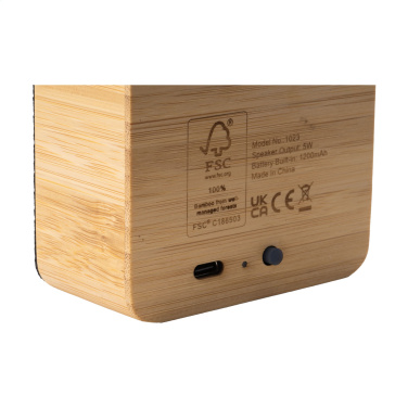 Logotrade advertising product image of: Sonido 5W Bamboo wireless speaker