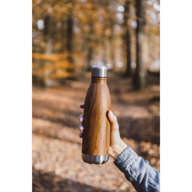 Logo trade corporate gifts picture of: Topflask Wood 500 ml drinking bottle
