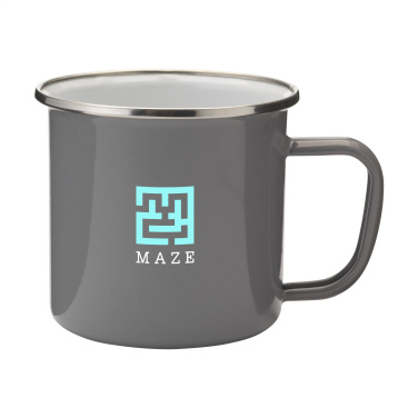 Logotrade promotional giveaways photo of: Retro Silver Enamel Mug 350 ml