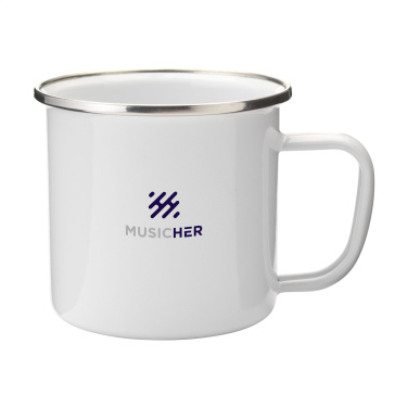 Logotrade corporate gifts photo of: Retro Silver Enamel Mug 350 ml
