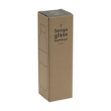 Logo trade promotional product photo of: Senga Glass Bamboo 500 ml drinking bottle