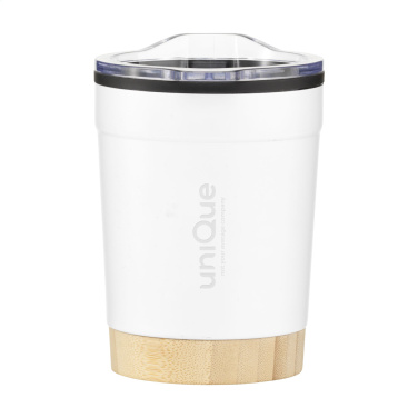 Logo trade promotional gifts image of: Kobe Bamboo RCS Recycled Steel 350 ml coffee cup