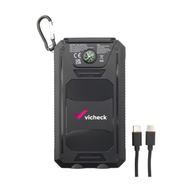 Logotrade promotional item image of: Trail RCS Solar Charger Compass 8000