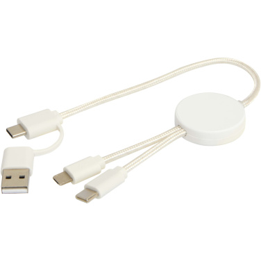 Logotrade promotional merchandise picture of: Citala 5-in-1 recycled plastic 30 cm data sync and 27W fast charge cable