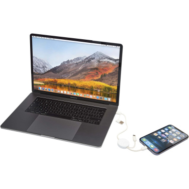 Logotrade promotional merchandise image of: Citala 5-in-1 recycled plastic 30 cm data sync and 27W fast charge cable