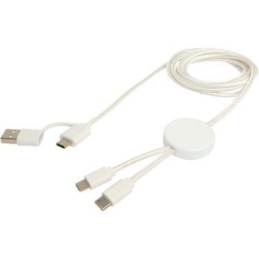 Logotrade advertising products photo of: Citala 5-in-1 recycled plastic 150 cm data sync and 27W fast charge cable
