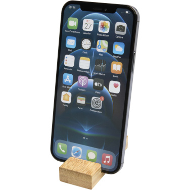 Logotrade business gift image of: Bosona bamboo phone holder with keychain