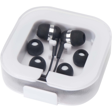 Logo trade business gifts image of: Dofida wired Type-C earbuds with recycled plastic storage box