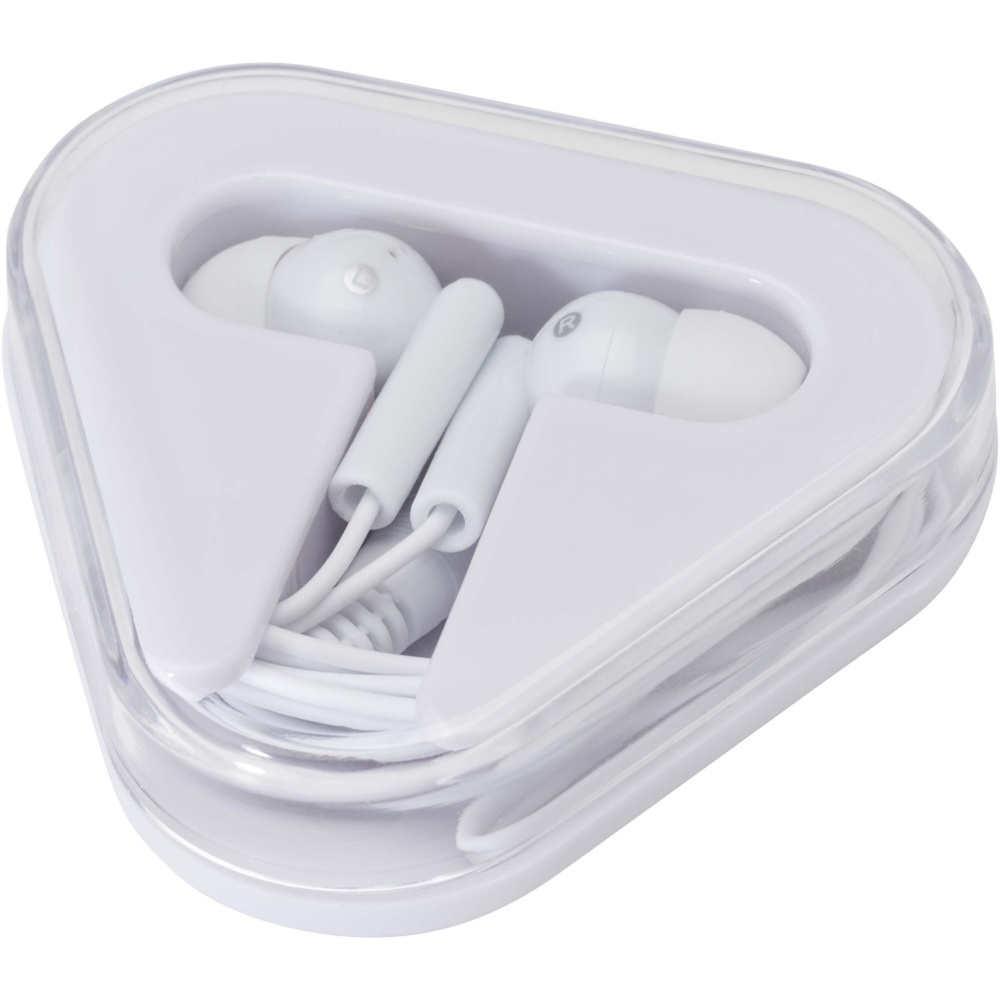 Logo trade promotional giveaways image of: Rebel earbuds with recycled plastic storage box