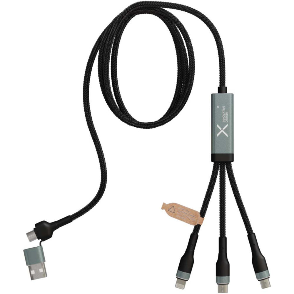 Logotrade advertising products photo of: SCX.design C53 100W 5-in-1 rPET ultra fast charging cable