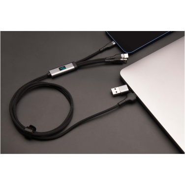 Logo trade promotional giveaway photo of: SCX.design C53 100W 5-in-1 rPET ultra fast charging cable
