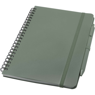 Logotrade promotional giveaway image of: Thalaasa A5 ocean-bound hard cover notebook with ballpoint pen (black ink)