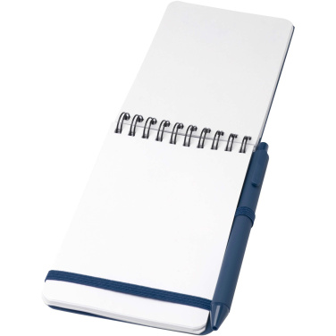 Logo trade business gifts image of: Thalaasa A6 hard cover ocean-bound notebook with ballpoint pen (black ink)