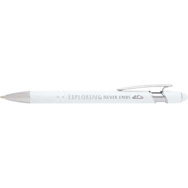 Logo trade promotional item photo of: Kish ballpoint pen with silver finish (blue ink)