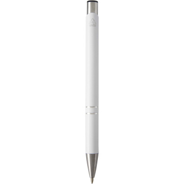 Logo trade promotional merchandise picture of: Moneta recycled aluminium ballpoint pen (blue ink)