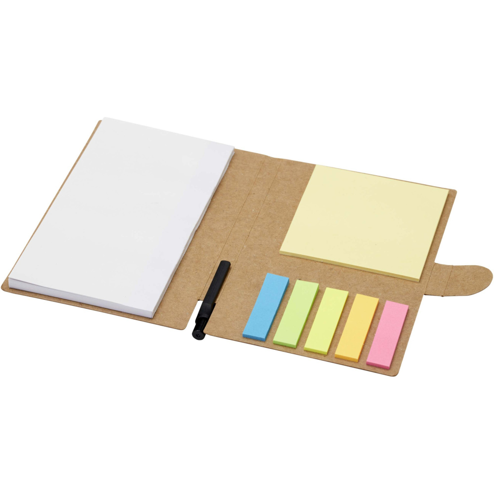 Logo trade promotional giveaways picture of: Swift sticky notes booklet with ballpoint pen (black ink)