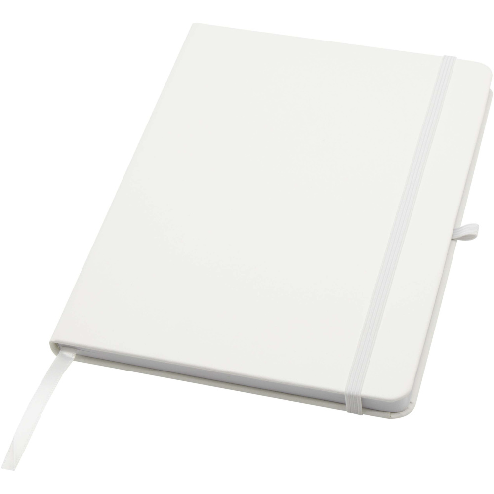 Logo trade promotional giveaways image of: Teak A5 recycled hard cover notebook with lined pages