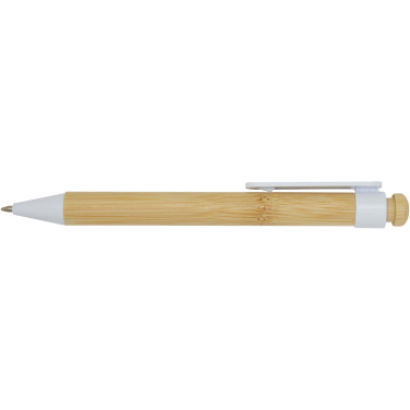 Logotrade promotional item image of: Rattan bamboo and recycled plastic ballpoint pen (black ink)