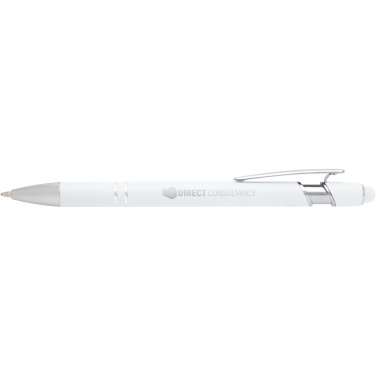 Logo trade promotional giveaways picture of: Kish ballpoint pen with silver finish (black ink)